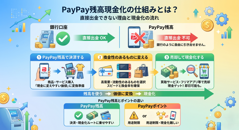 PayPay残高現金化の仕組み