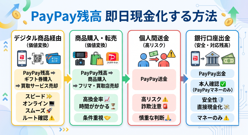 PayPay残高現金化の方法