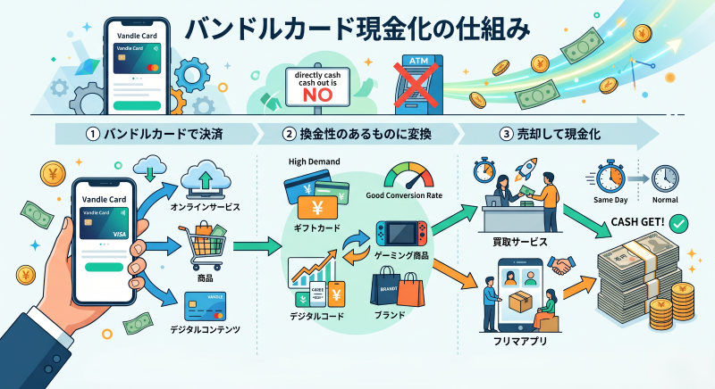 バンドルカード現金化の仕組み